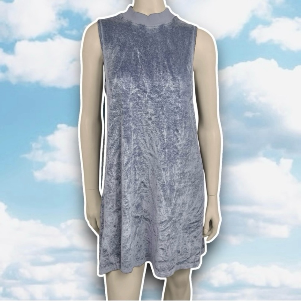MICHAEL STARS Vali Velvet Swing Mock Neck Dress Cinder Mod Retro Grunge Witchy